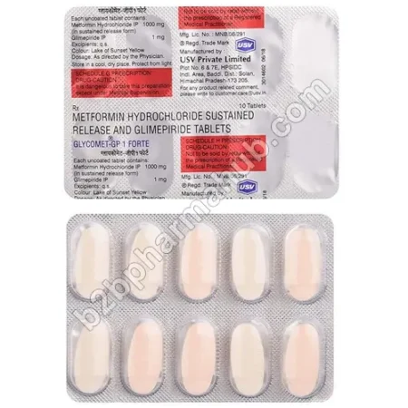 Glycomet Gp 1 Forte 1000Mg Strip Glycomet-GP 1mg Forte | Generic Medicine