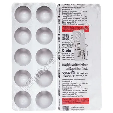 Vysov D 100Mg+5Mg Strip Vysov D 5mg/100mg | Pharma Drug Company